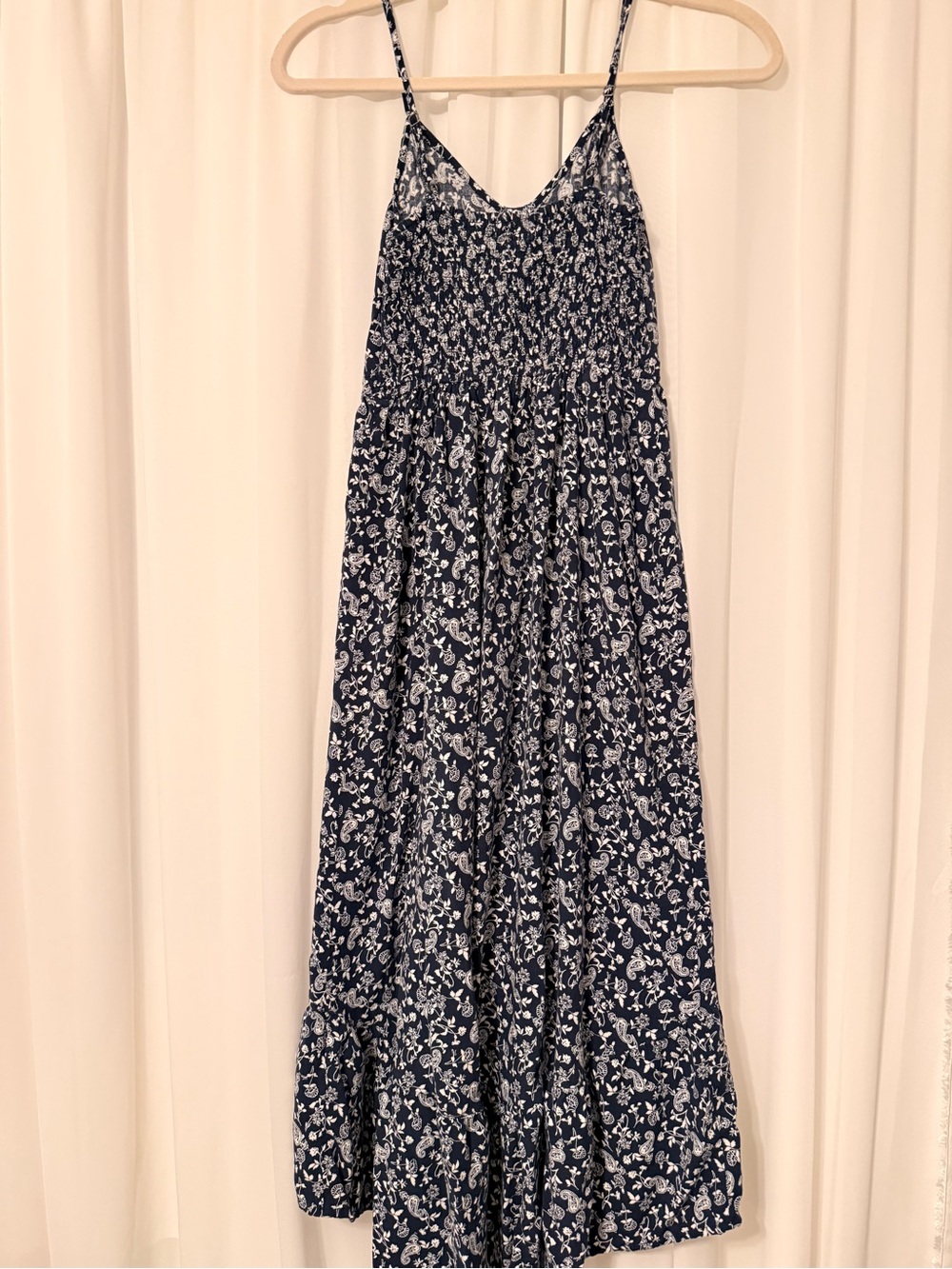 Hollister Navy & White Floral Button-Front Maxi Dress - Picture 3 of 3